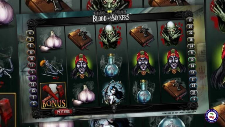 Image showing Blood Suckers slot game layout.
