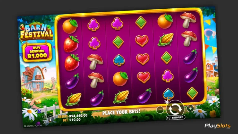 Barn Festival slot game layout.