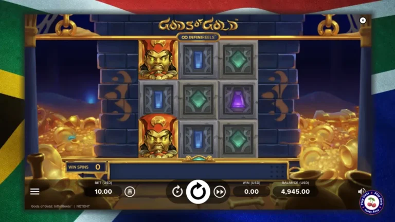 Image showing Gods of Gold Infinireels slot reels.