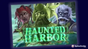 Haunted Harbor slot game intro image.