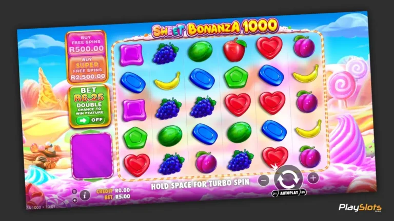 Sweet Bonanza 1000 slot game layout.