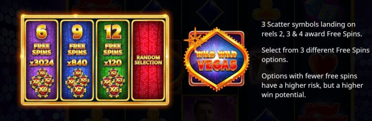 Wild Wild Vegas Demo Slot Wild Wild Vegas free spins selection image.