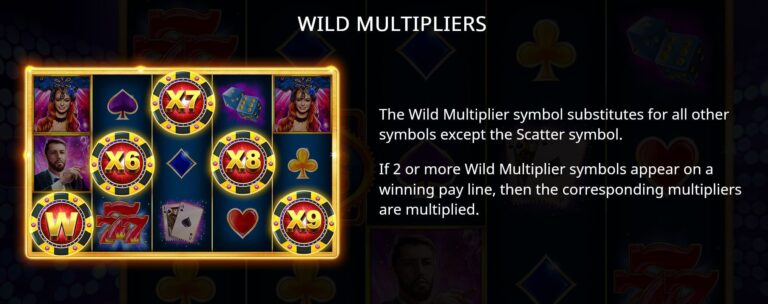 Wild Wild Vegas slot game wild multipliers image.