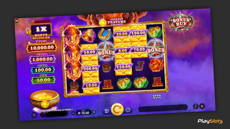 Blazing Bison Gold Blitz Extreme slot game layout