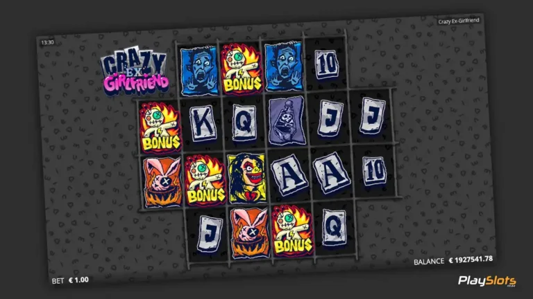 Crazy Ex-Girlfriend slot game layout image.