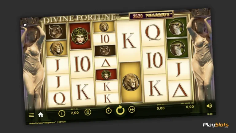 Divine Fortune Megaways slot layout image.