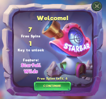 Starbar Free Spins image.