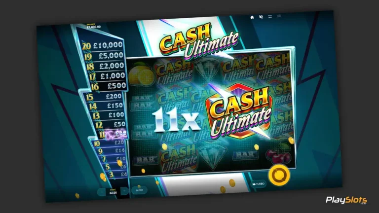 Cash Ultimate slot game layout image.