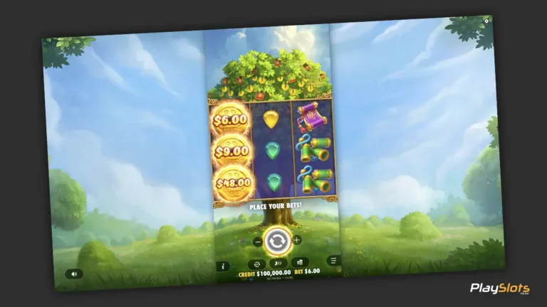 Lucky Fortune Tree slot game layout image.