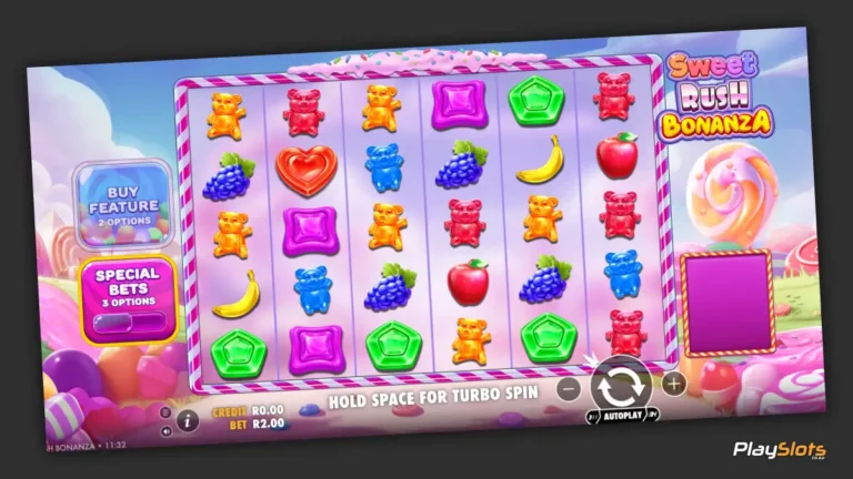 Sweet Rush Bonanza slot game layout image.