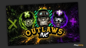 Outlaws Inc. slot game intro image.