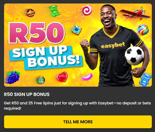 Image showing the Easybet sign up bonus.